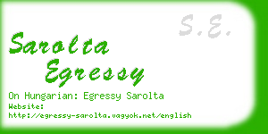 sarolta egressy business card